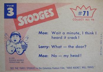 1959 Fleer The Three Stooges #71 Getting even with Moe. Back