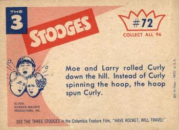 1959 Fleer The Three Stooges #72 Give me back my Hula Hoop. Back