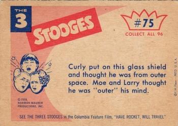 1959 Fleer The Three Stooges #75 Take me to your leader! Back
