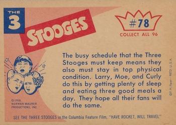 1959 Fleer The Three Stooges #78 Good health means good fun. Back