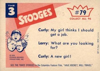 1959 Fleer The Three Stooges #79 I hate to say this, but somebody's flat! Back