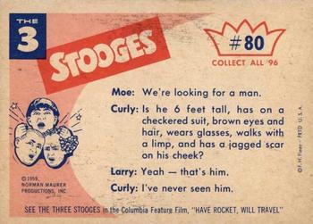 1959 Fleer The Three Stooges #80 You say it was right here that you lost your mind? Back