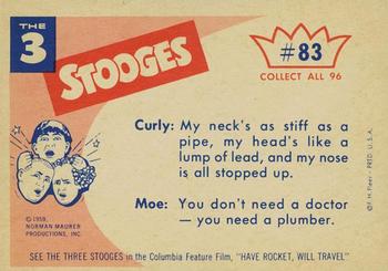 1959 Fleer The Three Stooges #83 Is there a doctor in the house! Back