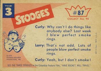1959 Fleer The Three Stooges #87 Nobody leave the room! Back