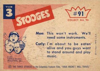 1959 Fleer The Three Stooges #91 That's using your head, Curly! Back