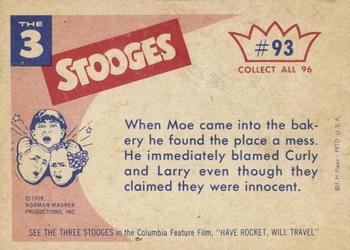 1959 Fleer The Three Stooges #93 We didn't do anything and we'll never do it again. Back