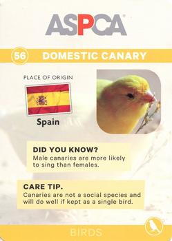 2016 ASPCA Pets & Creatures #56 Domestic Canary Back