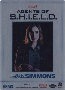 2015 Rittenhouse Marvel: Agents of S.H.I.E.L.D. Season 2 - Agents of S.H.I.E.L.D. Metal #ASM3 Jemma Simmons Back