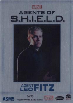 2015 Rittenhouse Marvel: Agents of S.H.I.E.L.D. Season 2 - Agents of S.H.I.E.L.D. Metal #ASM5 Leo Fitz Back