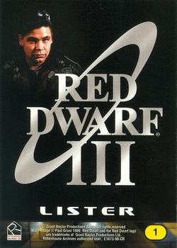2004 Rittenhouse Red Dwarf Season III DVD #1 Lister Back