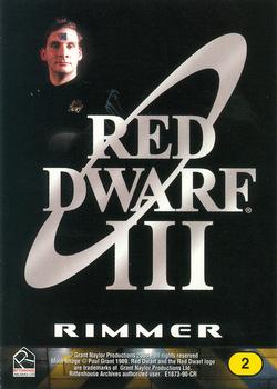 2004 Rittenhouse Red Dwarf Season III DVD #2 Rimmer Back