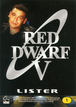 2005 Rittenhouse Red Dwarf Season V DVD #1 Lister Back