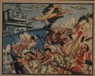 1938 Gum Inc. Horrors of War (R69) #11 Japanese Flagship assailed in Whangpoo Front