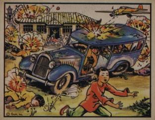 1938 Gum Inc. Horrors of War (R69) #81 Japanese Airmen Bombard Schools in Canton Front