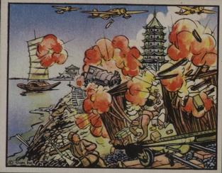 1938 Gum Inc. Horrors of War (R69) #124 Japanese Bomb Railroad at Suchow Front