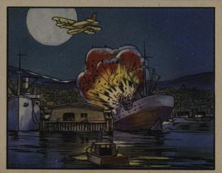 1938 Gum Inc. Horrors of War (R69) #263 Lone Raider Bombs Neutral Ships Front