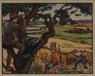 1938 Gum Inc. Horrors of War (R69) #278 Czechs Watch Border as Germany Marches Front