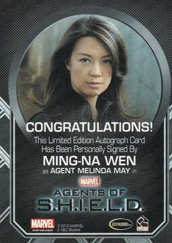 2015 Rittenhouse Marvel: Agents of S.H.I.E.L.D. Season 2 - Autographs Silver Script #NNO Ming-Na Wen Back