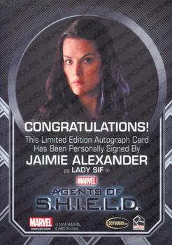 2015 Rittenhouse Marvel: Agents of S.H.I.E.L.D. Season 2 - Multi-Case Purchase Incentives #NNO Jaimie Alexander Back