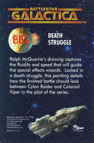 1996 Dart Battlestar Galactica - Big Boy Box Toppers #BB1 Death Struggle Back