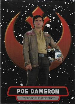 2016 Topps Chrome Star Wars The Force Awakens - Heroes of the Resistance #3 Poe Dameron Front