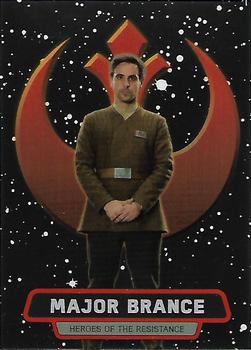 2016 Topps Chrome Star Wars The Force Awakens - Heroes of the Resistance #4 Major Brance Front