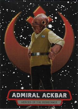 2016 Topps Chrome Star Wars The Force Awakens - Heroes of the Resistance #15 Admiral Ackbar Front