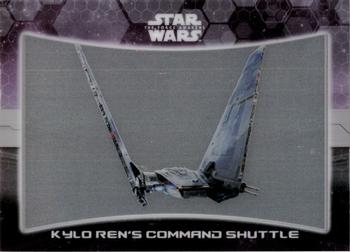 2016 Topps Chrome Star Wars The Force Awakens - Ships and Vehicles #8 Kylo Ren's Command Shuttle Front