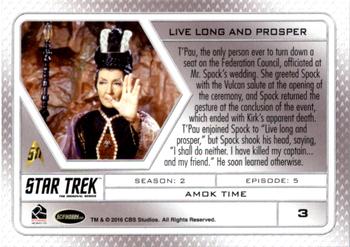 2017 Rittenhouse Star Trek 50th Anniversary #3 Amok Time Back