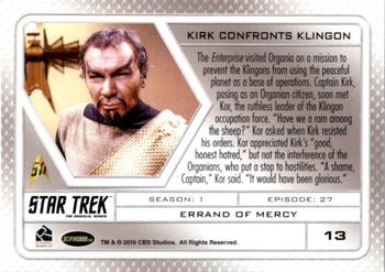 2017 Rittenhouse Star Trek 50th Anniversary #13 Errand of Mercy Back