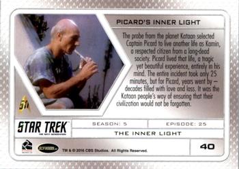 2017 Rittenhouse Star Trek 50th Anniversary #40 The Inner Light Back