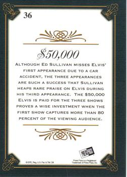 2008 Press Pass Elvis by the Numbers #36 $50,000 Back