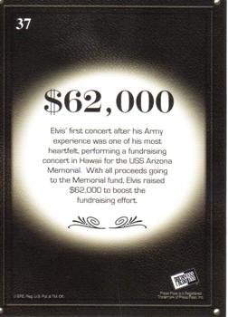2008 Press Pass Elvis by the Numbers #37 $62,000 Back