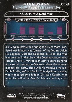 2017 Topps Star Wars: Galactic Files Reborn #AOTC-20 Wat Tambor Back