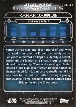 2017 Topps Star Wars: Galactic Files Reborn #REB-1 Kanan Jarrus Back
