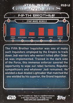 2017 Topps Star Wars: Galactic Files Reborn #REB-13 Fifth Brother Back