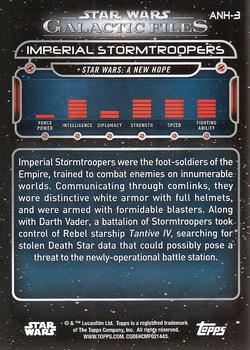 2017 Topps Star Wars: Galactic Files Reborn #ANH-3 Imperial Stormtroopers Back