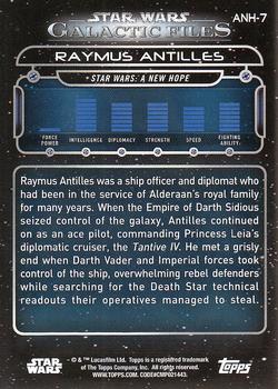 2017 Topps Star Wars: Galactic Files Reborn #ANH-7 Raymus Antilles Back