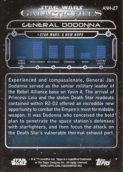 2017 Topps Star Wars: Galactic Files Reborn #ANH-27 General Dodonna Back