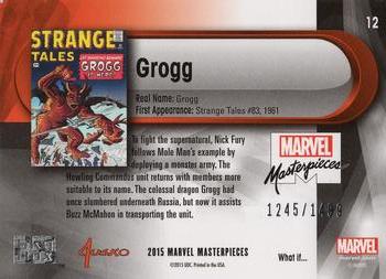 2016 Upper Deck Marvel Masterpieces - What If... #12 Grogg Back