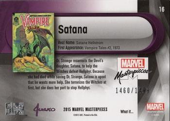 2016 Upper Deck Marvel Masterpieces - What If... #16 Satana Back