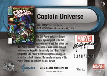 2016 Upper Deck Marvel Masterpieces - What If... #19 Captain Universe Back