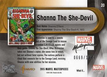 2016 Upper Deck Marvel Masterpieces - What If... #20 Shanna The She-Devil Back
