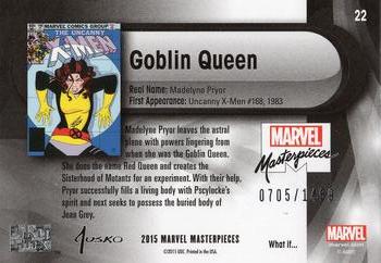 2016 Upper Deck Marvel Masterpieces - What If... #22 Goblin Queen Back