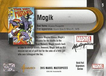 2016 Upper Deck Marvel Masterpieces - Gold Foil Signature Series #5 Magik Back