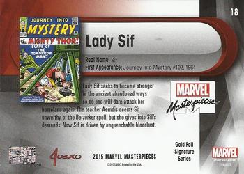 2016 Upper Deck Marvel Masterpieces - Gold Foil Signature Series #18 Lady Sif Back