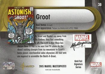 2016 Upper Deck Marvel Masterpieces - Gold Foil Signature Series #38 Groot Back