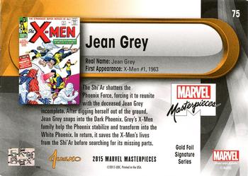 2016 Upper Deck Marvel Masterpieces - Gold Foil Signature Series #75 Jean Grey Back