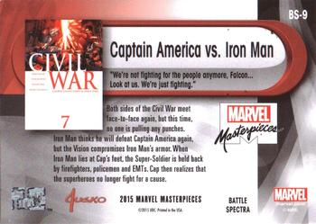 2016 Upper Deck Marvel Masterpieces - Battle Spectra #BS-9 Iron Man / Captain America Back