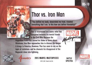 2016 Upper Deck Marvel Masterpieces - Battle Spectra #BS-10 Iron Man / Thor Back
